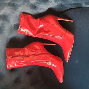 ASOS Red Latex Boots